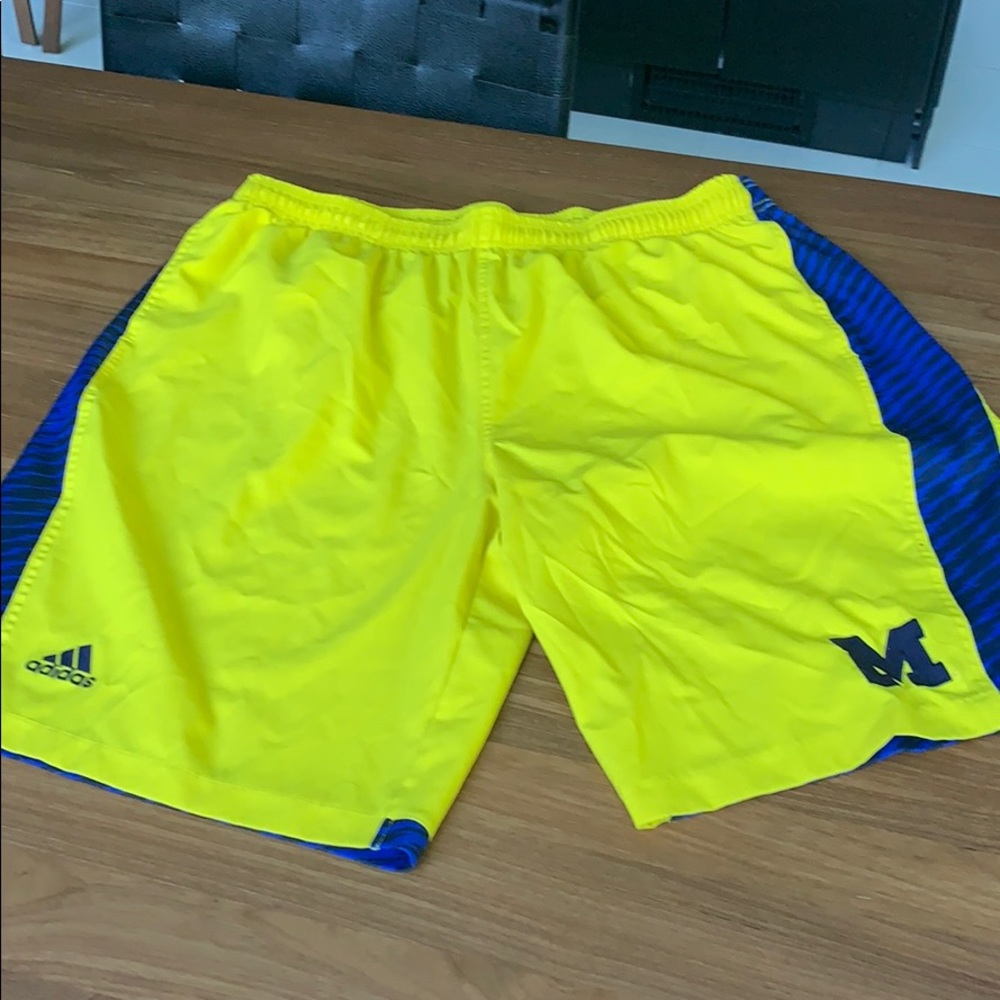 UNIVERSITY OF MICHIGAN ADIDAS SHORTS